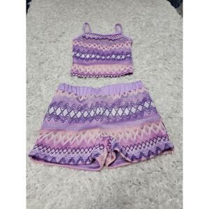 Btween Girls Outfit Set Size 5 Hippie Boho Lace Ruffle Beach Spring Matching Kid